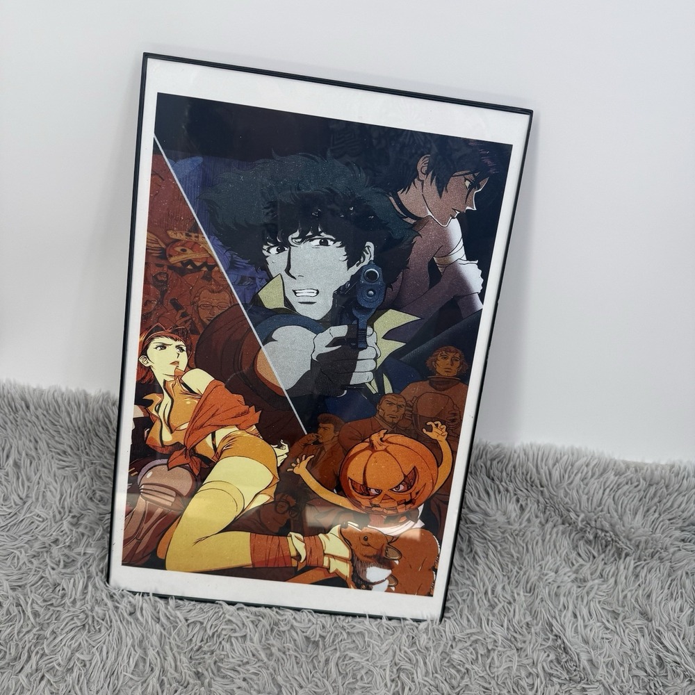 Cowboy Bebop Framed Anime Poster Spike Spiegel, Faye Valentine & Ein Wall Art